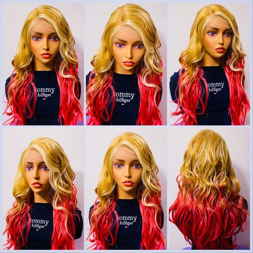 Lace wig dipped bubblegum - Picture 2 of 2